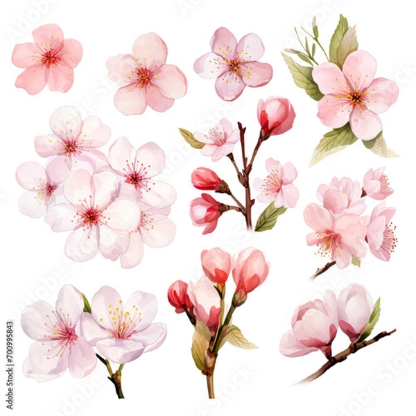 Obraz Vector collection of cherry blossoms