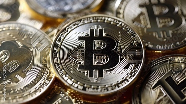 Fototapeta Bitcoin cryptocurrency