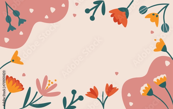 Fototapeta Valentine's day, women's day, spring abstract background poster with copy space. Good for postcards, email header, wallpaper, banner, events, covers, advertising, and more.