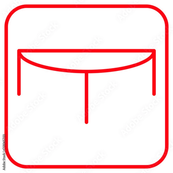 Fototapeta table red icon