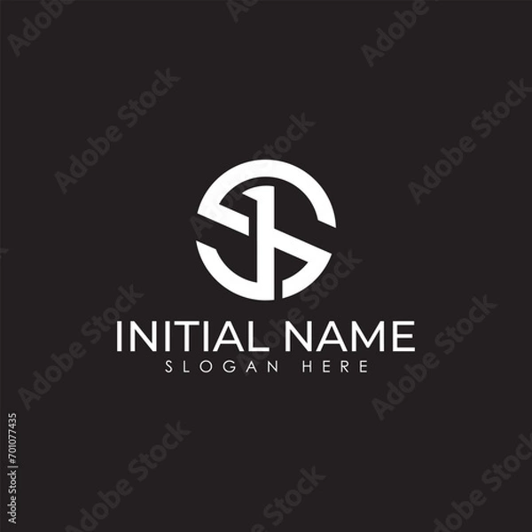 Fototapeta N letter logo design template Abstract Monogram Symbol 