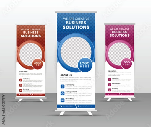 Obraz Rollup Banner design template