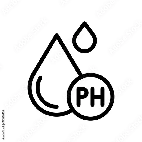 Fototapeta ph line icon