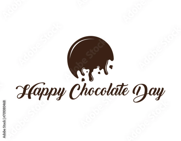 Fototapeta Happy Chocolate Day, Happy rose Day, Happy Valentine Day, Happy Hug Day, Happy Propose Day and Happy Kiss Day logo design vector illustration