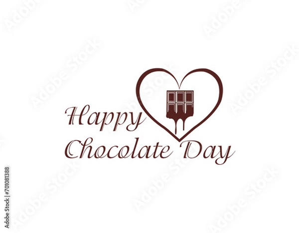 Fototapeta Happy Chocolate Day, Happy rose Day, Happy Valentine Day, Happy Hug Day, Happy Propose Day and Happy Kiss Day logo design vector illustration