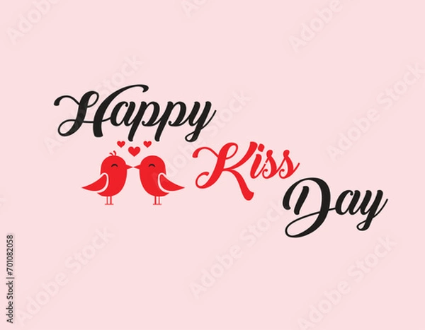 Fototapeta Happy Kiss Day, Happy Valentine Day, Happy Chocolate Day, Happy Rose Day, Happy Teddy Day, Happy Hug Day and Happy Propose Day logo design vector illustration