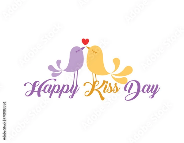 Fototapeta Happy Kiss Day, Happy Valentine Day, Happy Chocolate Day, Happy Rose Day, Happy Teddy Day, Happy Hug Day and Happy Propose Day logo design vector illustration