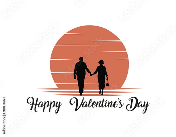 Fototapeta Happy Valentine Day, Happy Chocolate Day, Happy Rose Day, Happy Teddy Day, Happy Hug Day, Happy Propose Day and Happy Kiss Day logo design vector illustration