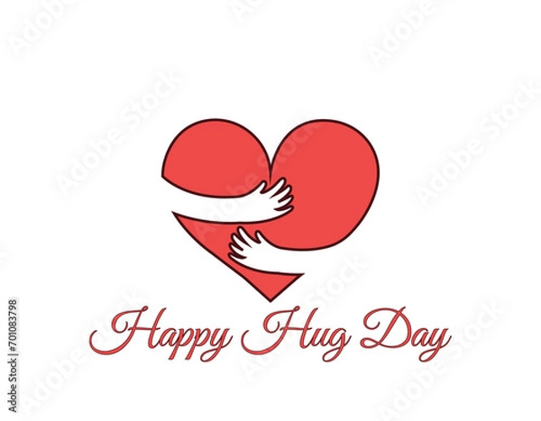 Fototapeta Happy Hug Day, Happy Teddy Day, Happy Valentine Day, Happy Chocolate Day, Happy Rose Day, Happy Propose Day and Happy Kiss Day logo design vector illustration