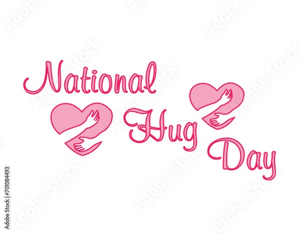 Fototapeta Happy Hug Day, Happy Teddy Day, Happy Valentine Day, Happy Chocolate Day, Happy Rose Day, Happy Propose Day and Happy Kiss Day logo design vector illustration
