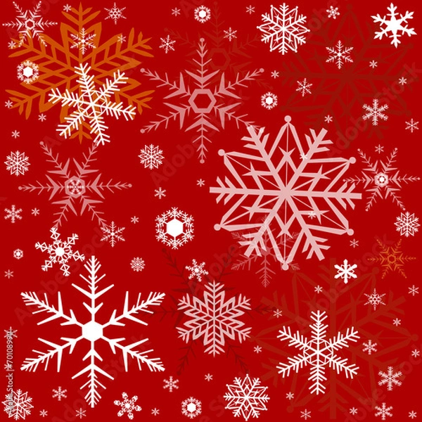 Fototapeta pattern with snowflakes