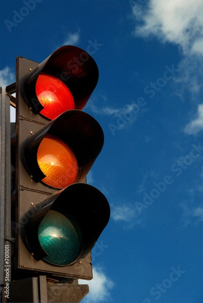 Obraz Traffic light in the sky