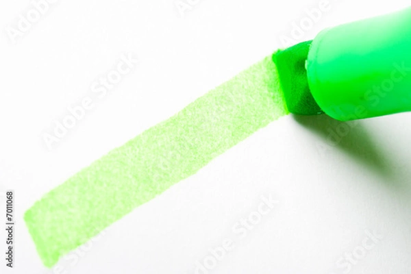 Obraz green writing textmarker closeup