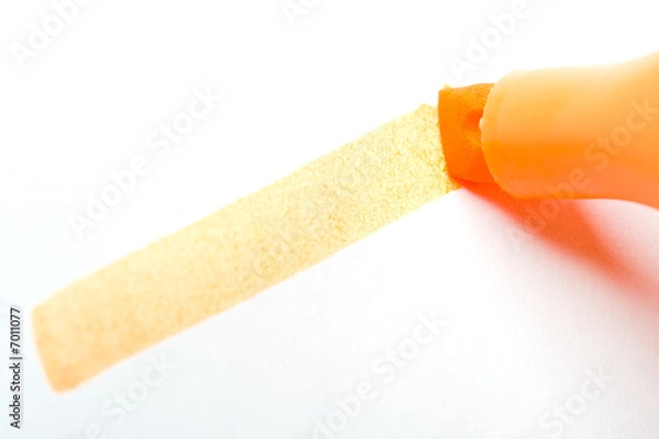 Obraz orange writing textmarker closeup