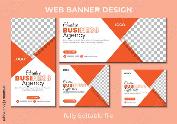 Obraz modern Creative Web banner design template