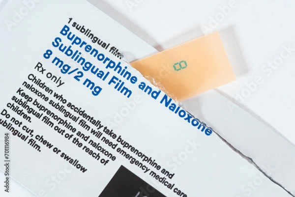 Fototapeta Close Up Generic Suboxone Films, Buprenorphine And Naloxone Sublingual Film