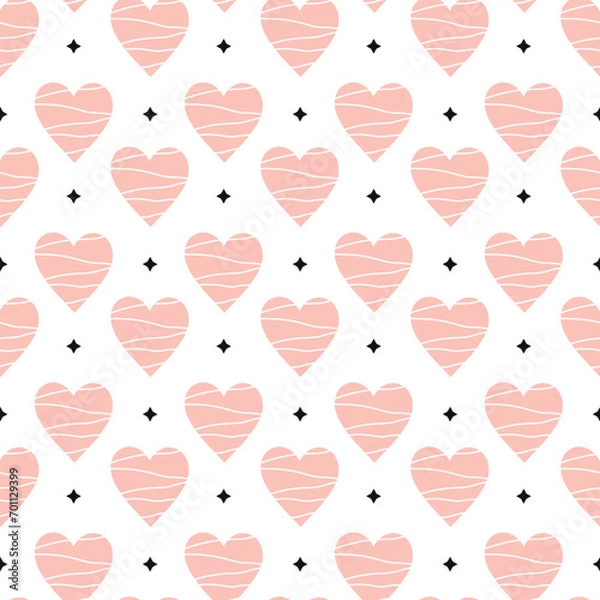 Fototapeta seamless pattern with hearts