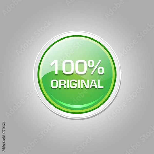 Obraz 100 Percent Original Glossy Shiny Circular Vector Button