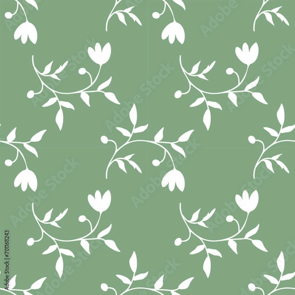Fototapeta Seamless floral pattern