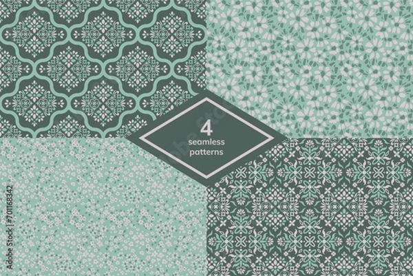 Fototapeta Abstract and floral patterns