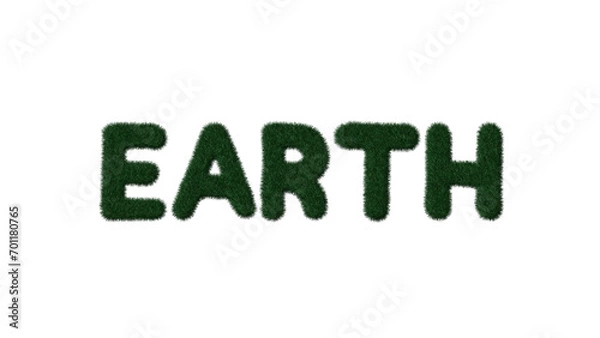 Fototapeta Grass Earth Text