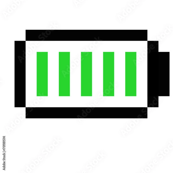 Fototapeta Pixel Battery Element 