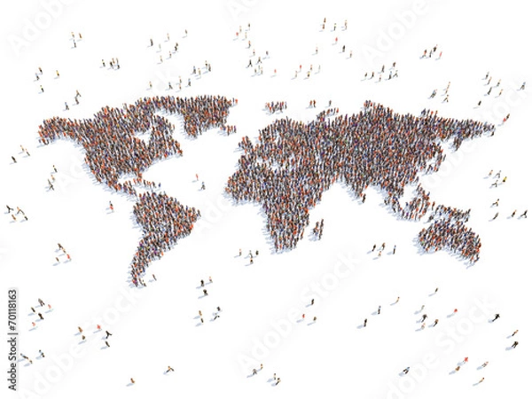 Obraz ilustrują mapę świata