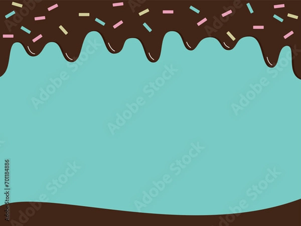 Obraz 溶けたチョコが垂れたフレーム