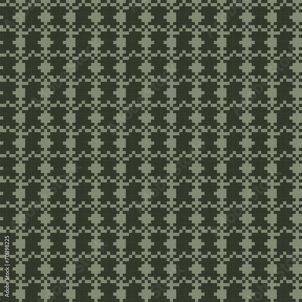 Fototapeta Neutral Colour Argyle Fair Isle Seamless Pattern Design