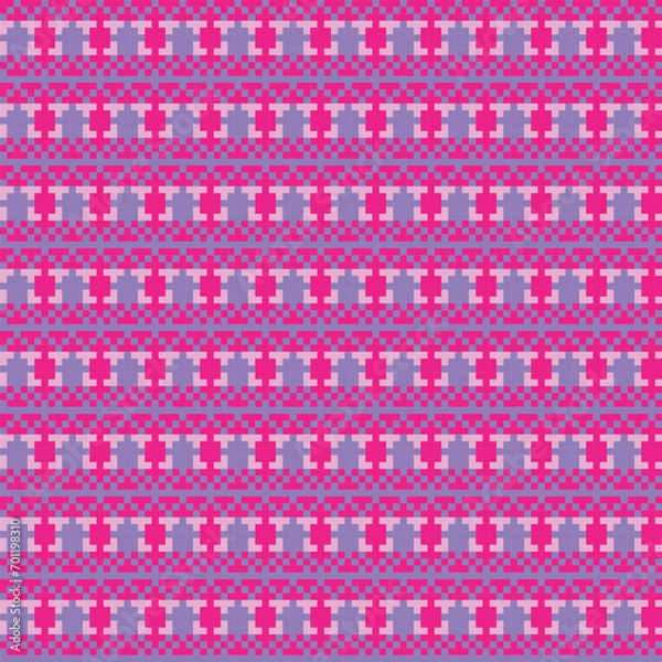 Fototapeta Colourful Argyle Fair Isle Seamless Pattern Design