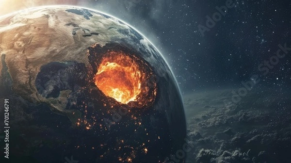 Fototapeta A hole inside earth