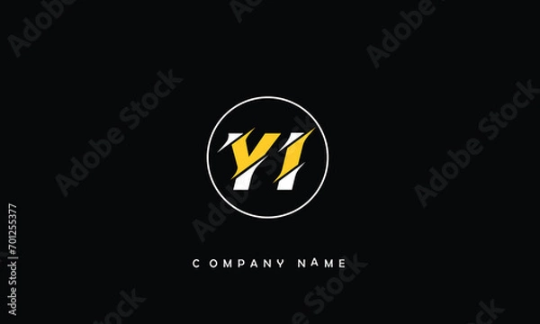 Fototapeta YI, IY, Y, I Abstract Letters Logo Monogram