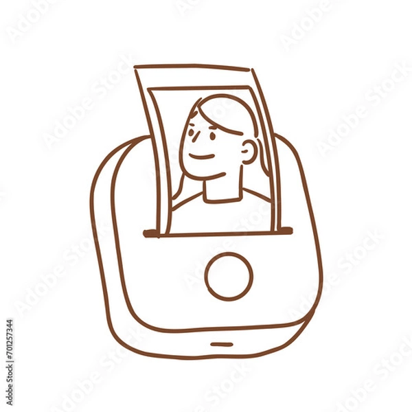 Obraz office appliance_stationary_portable printer_vector file