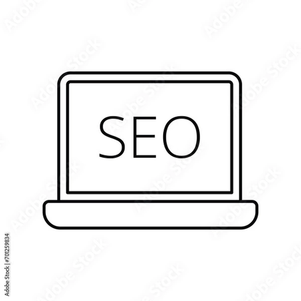 Fototapeta Enhance Digital Visibility: Explore SEO Icons for Effective Search Engine Optimization, Website Ranking, and Online Marketing on Icon Selling Platforms