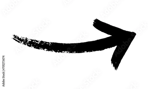 Obraz Hand draw  brush stroke arrows on transparent background