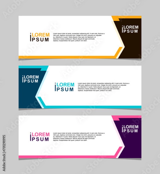 Obraz Abstract vector design banner web template. banner design eps 10
