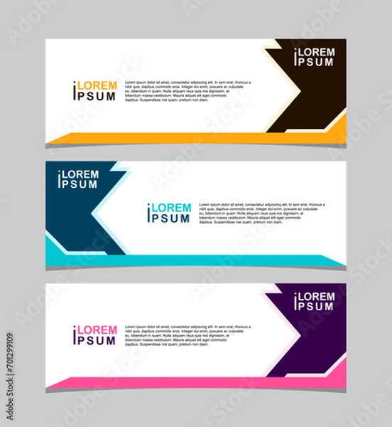 Obraz Abstract vector design banner web template. banner design eps 10