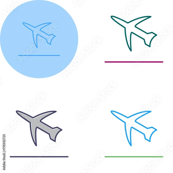 Obraz Flight Takeoff Vector Icon