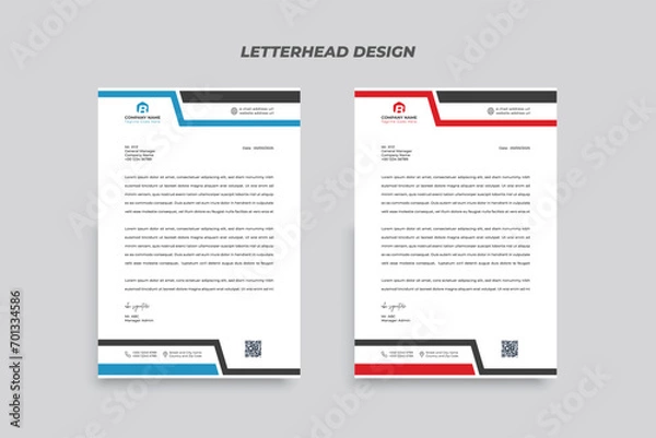 Obraz Creative Business Letterhead Design Template