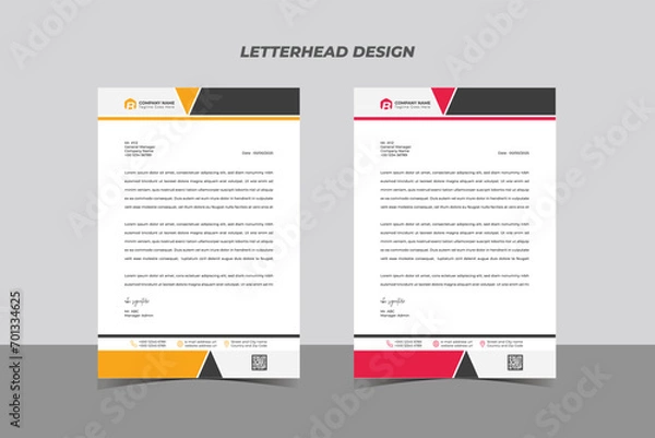 Obraz Creative Business Letterhead Design Template