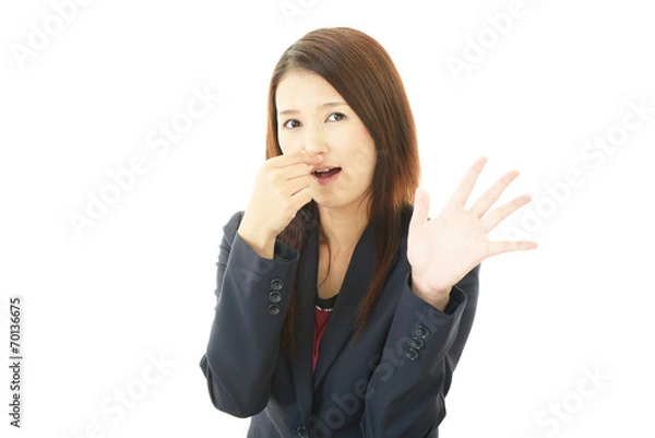 Obraz 困惑した表情の女性