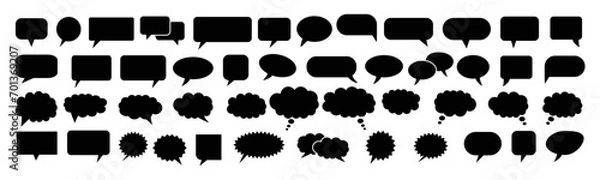 Fototapeta Speech Bubble collection. Talk bubbles, Cloud speech bubbles set..