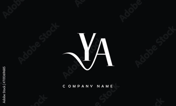 Obraz YA, AY, Y, A Abstract Letters Logo Monogram