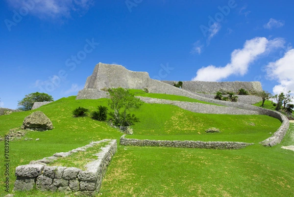 Fototapeta 勝連城跡・世界遺産