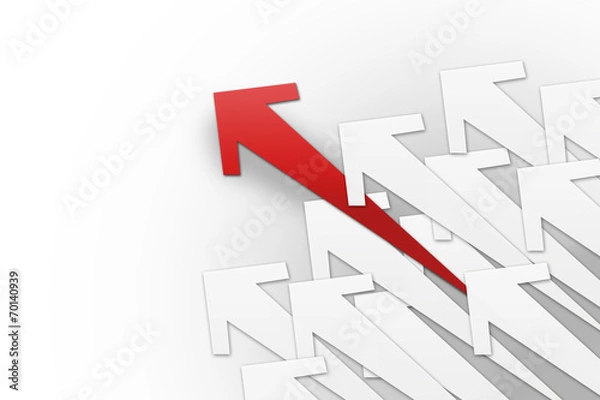 Obraz 그림자가 있는 경쟁 화살표