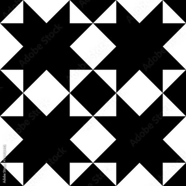 Fototapeta Diamonds, rhombuses, triangles, squares, checks, crosses seamless pattern. Geometrical background. Tribal wallpaper. Ethnic ornate. Folk ornament. Retro motif. Geometric image. Ethnical textile print
