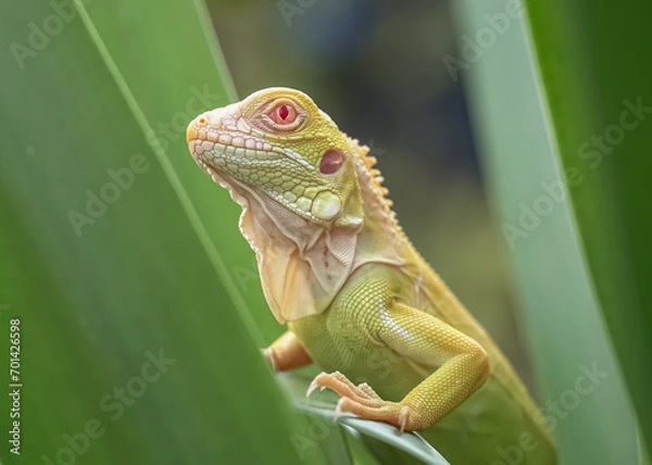 Fototapeta iguana on a branch