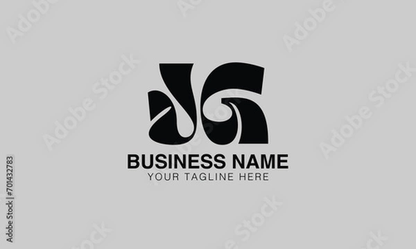 Obraz JG J jg initial logo | initial based abstract modern minimal creative logo, vector template image. luxury logotype logo, real estate homie logo. typography logo. initials logo
