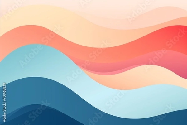 Fototapeta Abstract modern art with waves pattern graphic illustration