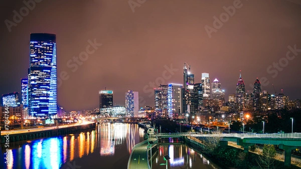 Obraz South Street Bridge Philly View